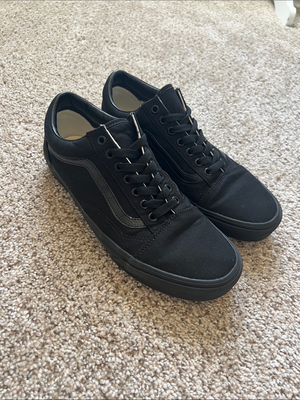 Vans all black low top